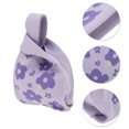 thumbnail image 3 of Unique Bargains 1 Pc Knitted Wrist Bag Flower Gift Bag Purple, 3 of 5