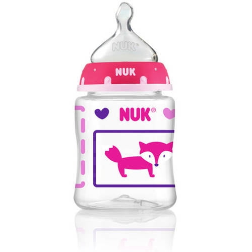NUK 14074 Elephants Baby Bottle with Perfect Fit Nipple, 10 Ounces, 3