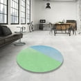 thumbnail image 4 of Ahgly Company Machine Washable Indoor Rectangle Transitional Magic Mint Green Area Rugs, 6' x 9', 4 of 7