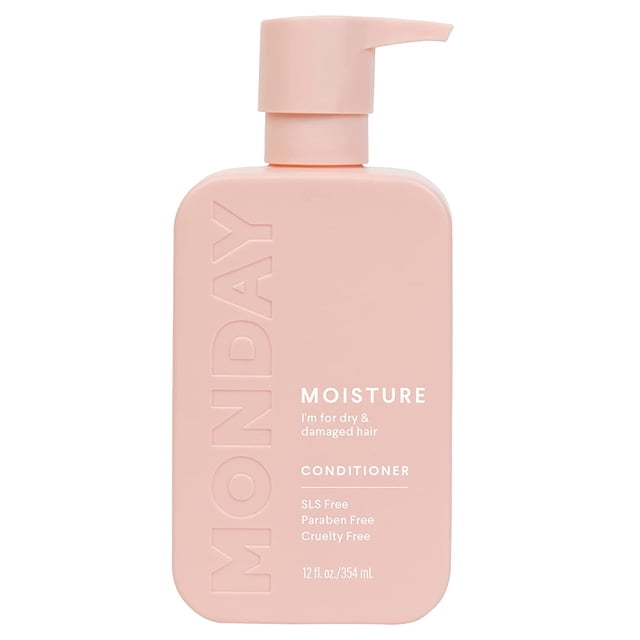 Moisture Conditioner 12oz for Dry, Coarse, Stressed, Coily and Curly Hair, Made from Coconut Oil, Rice Protein, Shea Butter, & Vitamin E, 100% Recyclable Bottles (350ml) (10434)