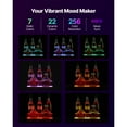 thumbnail image 3 of KFFKFF LED Illuminated Liquor Bottle Display, 2-Tier 16-Inch Whiskey Rack with USB Support, Home Bar Shelf with RF Remote & App Control, 7 Static Colors, Acrylic and Wood Shelf for 8 Bottles, 3 of 9