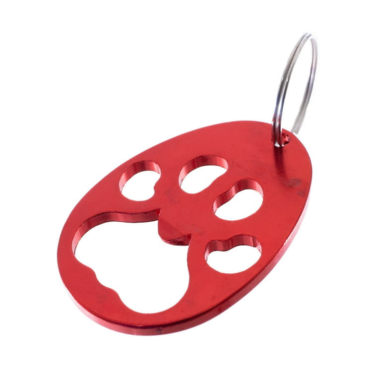 West Coast Paracord Paw Print Metal Keychain And Bottle Opener With