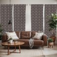 thumbnail image 2 of Ambesonne Skull Window Curtains, Grungy Bonehead Pattern Print, Each 28" W x 84" L, Charcoal Grey and Tan, 2 of 5