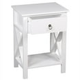 thumbnail image 5 of Ktaxon White Wood Beside Table Nightstand with Drawer, Side Storage End Table for Home Office Bedroom Living Room Furniture, 5 of 14