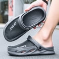thumbnail image 2 of Rokment Mesh EVA Patchwork Wide Feet Clogs Garden Shoes for Men with Back Straps Breathable Waterproof Beach Slides Summer Casual Walking Slippers Water Sandals Grey Size 11, 2 of 6