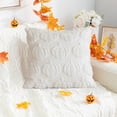 thumbnail image 3 of Pumpkin Pattern Pillowcase Solid Color Hide Zipper Soft Wool Velvet Pillow Case Halloween Cushion Cover Home Decor, 3 of 7
