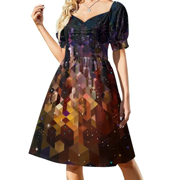 Vestido de manga corta Ciudad de las Luces elegantes y chic vestidos de noche de boda vestidos para eventos especiales Vestido mujer Vestidos de noche