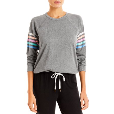 

PJ Salvage Women’s Graphic Lounge Long Sleeve Crewneck Top Gray X-Small