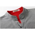 thumbnail image 4 of Vedolay Polos for Men Long Sleeve Button Down Casual Tops 2023 Gray,3XL, 4 of 4