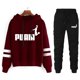 thumbnail image 1 of Chándal informal para mujer, traje deportivo holgado y cómodo, Sudadera con capucha a rayas para uso diario, conjunto de dos piezas a juego, 2024, 1 of 1