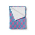 thumbnail image 2 of Romantic Soft Flannel Fleece Throw Blanket, Heart Valentines Day Theme Internal Organ Happiness Illustration, Cozy Plush for Indoor and Outdoor Use, 50" x 70", Sky Blue Fuchsia, by Ambesonne, 2 of 5