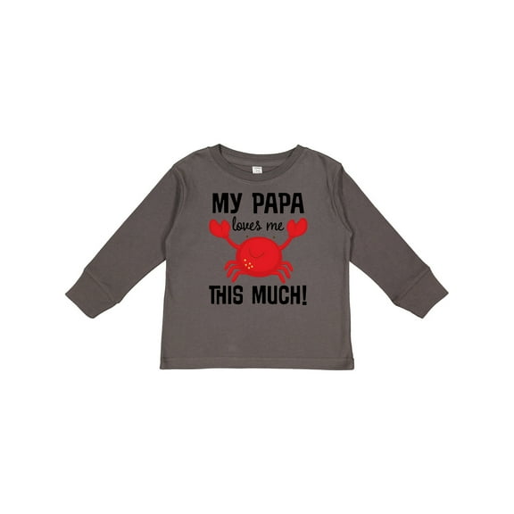 Inktastic My Papa Loves Me Boys or Girls Long Sleeve Toddler T-Shirt