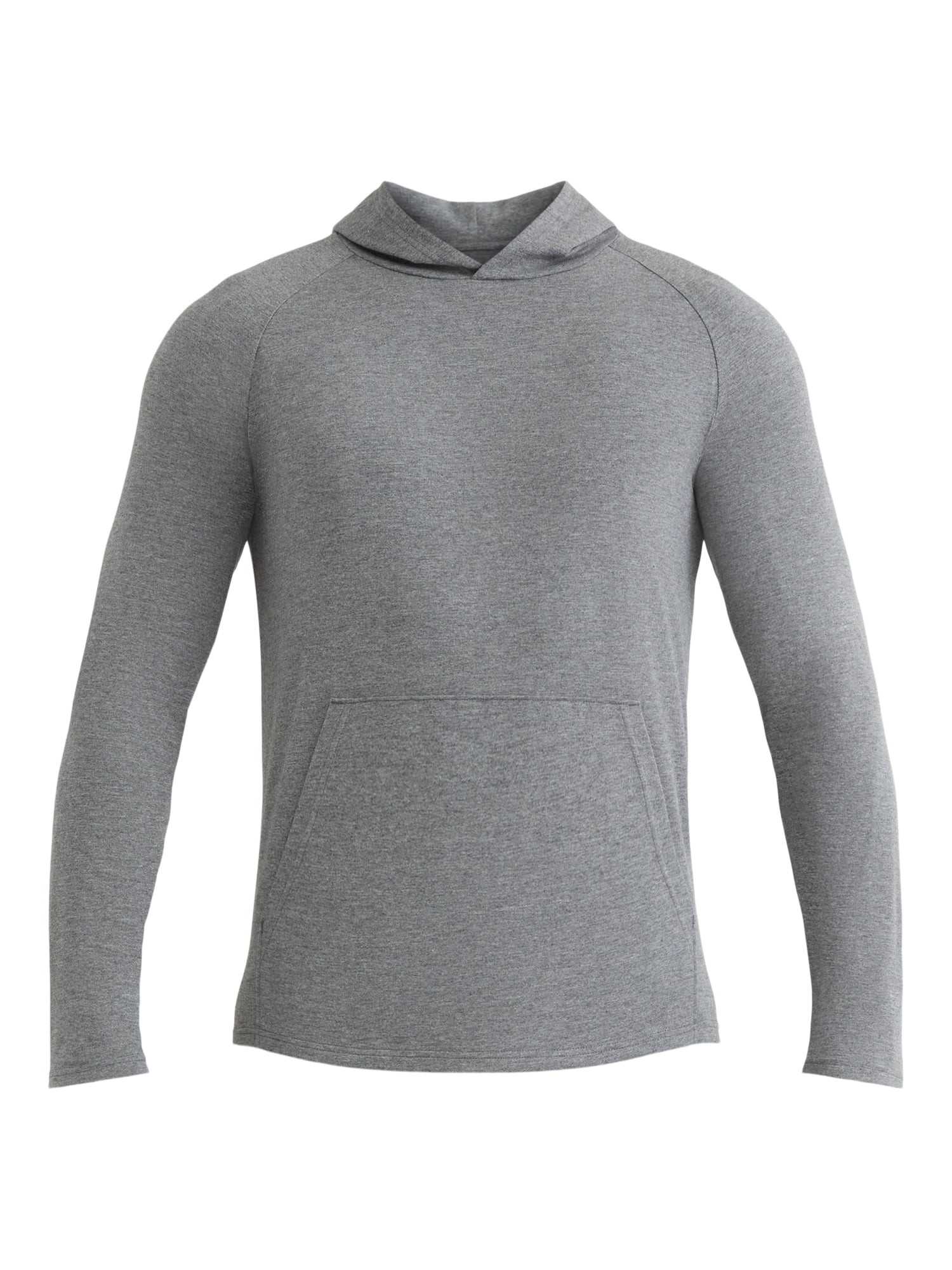 Athletic Works Men's Tri Blend Long Sleeve T-Shirt Hoodie, Sizes S-3XL