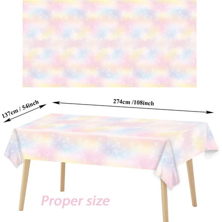 

Decorative Gradient Color Tablecloth Rectangular Tablecloth Disposable Dining Table Cloth