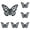 Black*5, variant on 3.1in Matte Black Hollow Cutout Butterfly Bookmark, Slim Non-Damaging Page Marker, Decorative Reading Accessory For Novels, Journals, Planners & Cookbooks Daily Reading