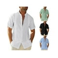 thumbnail image 6 of KelaJuan Men's Cotton Blend Shirts Short Sleeve Casual Shirts Button Down Shirt for Men Beach Summer Wedding Shirt, 6 of 6
