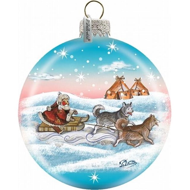 Holiday Splendor Glass Northern Light Ball 3.5 in. - Glass Ornament