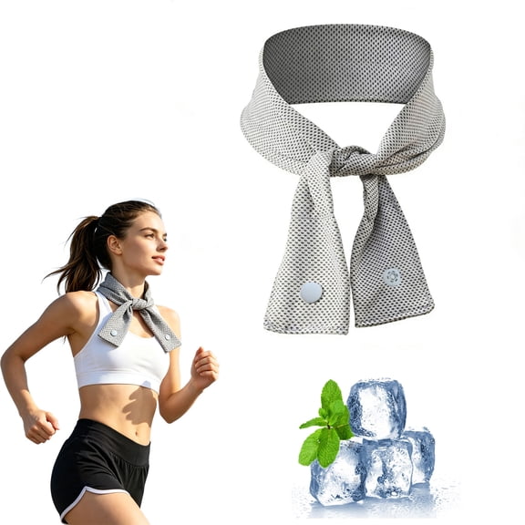Sports Cooling Towel Reusable Water Activated Neck Wrap 20 Plus Hours Cold Relief Ice Bandana for Outdoor Work Travel Lightweight