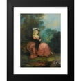 thumbnail image 2 of Jean-Frédéric Schall 14x18 Black Modern Framed Museum Art Print Titled - Young Woman Seated in a Park, 2 of 5