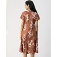 thumbnail image 4 of Moomaya Short Sleeve V Neck A-Line Printed Dress - Women's Trendy A-Line Dress, 4 of 9