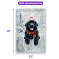 thumbnail image 5 of Playful Newfoundland Welcomes Winter Snowy Day with Cardinal Bird Garden Flag 12x18in Double Sided Newfie Dog Lover Gifts Outdoor Decor - 2017, 5 of 5