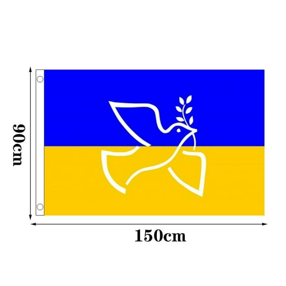 Peace Flag (90x150 Cm (j)) Peace Dove Flag, Peace Flag, Polyester, Peace Pigeon For Outdoor Decoration