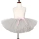 thumbnail image 3 of Falda tutú gris para niñas, falda de tul mullida hecha a mano para niñas, falda de ballet para niñas, falda tutú para fiesta de cumpleaños de niñas de 1 a 14 años, 3 of 5