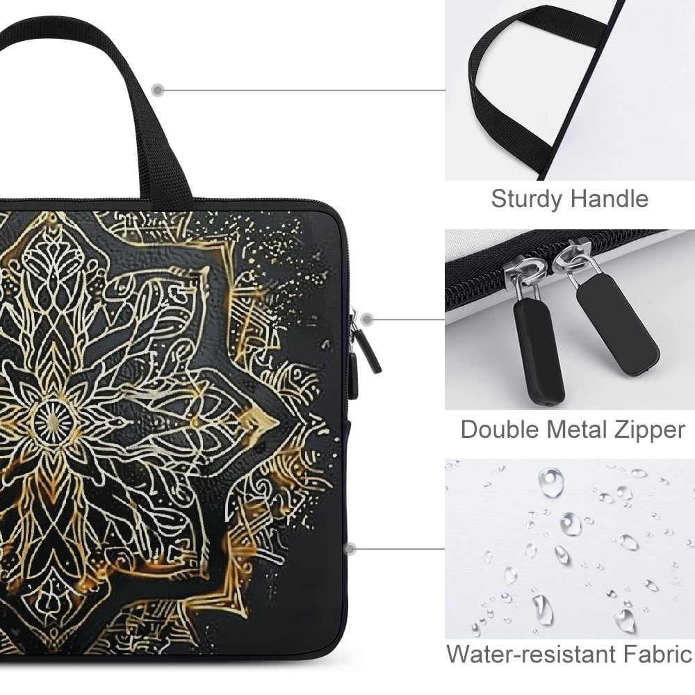 Jrxy Digital Art Soft Laptop Bag Diving Fabric Travel Case with Waterproof Neoprene Cover 15inch