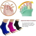 thumbnail image 4 of Toe Separator Socks, 3 Pairs Happy Feet Socks Foot Alignment Socks Women Foot Alignment Socks - Jxlgv, 4 of 5