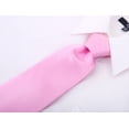 thumbnail image 5 of Solid Pink Necktie for Men - Solid Color Pink Ties for Groom, 5 of 5