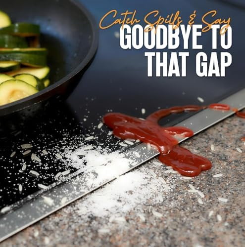 Stainless Steel Stove Gap Covers (2 Pack) Adjustable Length 13.8" to 27.5" Stove Gap Covers Stainless Steel, Steel Adjustable Stove Gap Covers, Counter, Oven & Stove Gap Filler