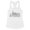 White, variant on Skyline Botswana South Africa Tank Top Fitted Racerback Women's Large White