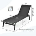thumbnail image 4 of Costway  Patio Lounge Chair Chaise Recliner Back Adjustable Garden Deck Black, 4 of 10