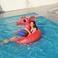 thumbnail image 4 of BESTOYARD Swim Pool Float Sea Horse Shape PVC Swimming Ring Red 1Set, 4 of 6