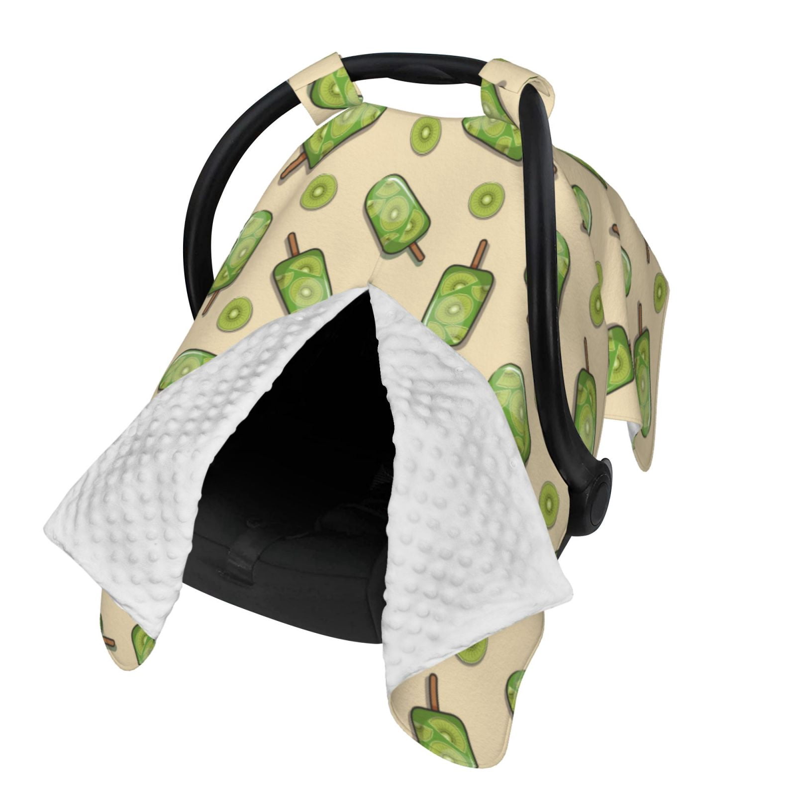 Naloa Kiwi Ice Cream Baby Car Seat Cover, Breathable Baby Carrier Cover, Multiuse Baby Carrier Cover & Nursing Breastfeeding Cover