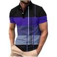 thumbnail image 2 of Weiqiqre Shirts T - Chemises pour Hommes Manches Courtes Tee Bloc de Couleur Col Rond Chandail Décontracté Basique Chemises, 2 of 4