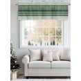 thumbnail image 5 of Sage Green Ombre Stripe Curtain Valances for Windows, Farmhouse Striped Gradient Kitchen Valance Window Treatment, Light Filtering Block Curtains for Bathroom/Bedroom/Living Room 60'' x 18'', 5 of 9