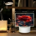 thumbnail image 6 of Hirioo Artistic Dewdrop Rose for Rectangular Acrylic with Night Light Best Gifts for Lover Girl Mom, Valentine's Day Anniversary Birthday Wedding Present, 6 of 9