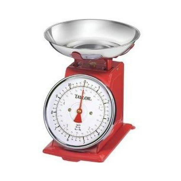 Taylor Stainless Steel Analog Kitchen Scale 11 Lb Capacity Walmart