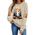 thumbnail image 3 of Jsaierl Halloween Sweatshirts Women Spooky Ghost Graphic Pullovers Fall Work Crewneck Long Sleeve Sweater Tops Halloween Party Supplies, Sizes S-2XL, 3 of 6