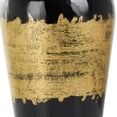 thumbnail image 5 of DecMode 16" Abstract Black Metal Vase with Gold Details, 5 of 9
