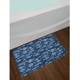 thumbnail image 2 of Ocean Bath Mat, Sealife Marine Navy Image with Tropic Fish Moss Leaves Artwork Image, Non-Slip Plush Mat Bathroom Kitchen Laundry Room Decor, 29.5 X 17.5 Inches, Blue Indigo Royal Blue, Ambesonne, 2 of 2