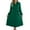 Green, variant on Women's Dress Long Sleeve Lapel Collar Solid Color Waist Defining Pleated Skirt Midi Dress for Spring Fall,Green,L