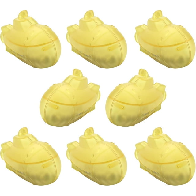 8-Pack Humidifier Tank Cleaner Yellow Small Submarine by Fit for Most Humidifiers and Fish Tanks, Purifies Water, Prevents Hard Water Build Up, Eliminates White Dust and Odours