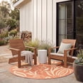 thumbnail image 3 of Safavieh Courtyard Crystal Floral Indoor/Outdoor Area Rug, Terracotta/Natural, 5'3" x 5'3" Round, 3 of 8