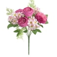 thumbnail image 2 of Peones Flores Artificiales Rosa de Seda Y Ramo de Peones 30cm para Decoración Del Hogar Boda Flor Artificial de Pared Portable, 2 of 2