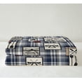 thumbnail image 3 of Lake House Decor Fleece Blanket Buffalo Checkered Throw Blanket Bohemian Retro Flowers Bed Blanket Blue Mandala Floral Rustic Exotic Patchwork Soft Lightweight Sherpa Blanket, 3 of 6