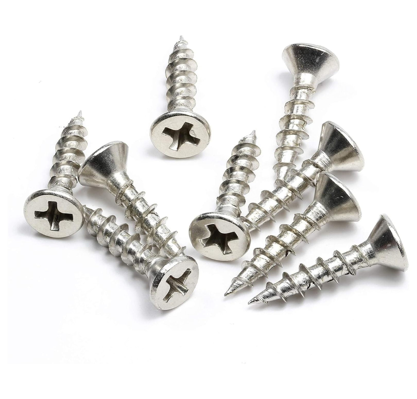 #7 x 3/4" Standard Thread Phillips Flat Head MDF Wood Screws Plated S7X34FPCN (1000)