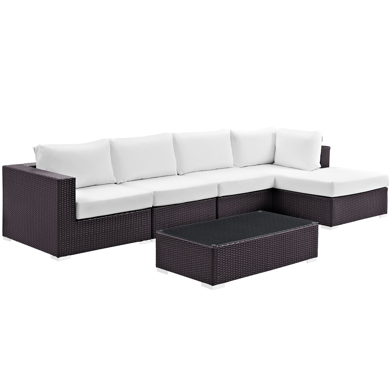 Convene 5 Piece Outdoor Patio Sectional Set EEI-2167