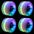 thumbnail image 3 of 8 Uds ruedas luminosas para patines, ruedas para patines iluminadas para exteriores con rodamientos, cuádruple para patinaje y monopatín de doble fila, 3 of 4